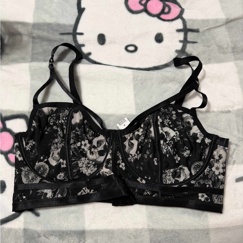 Torrid Black Floral Lace Bralette